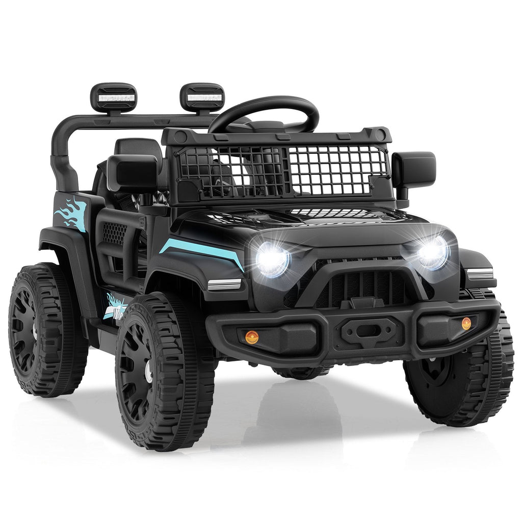 12V Kids Ride on Truck Car Battery Powered Electric Vehicle-Black