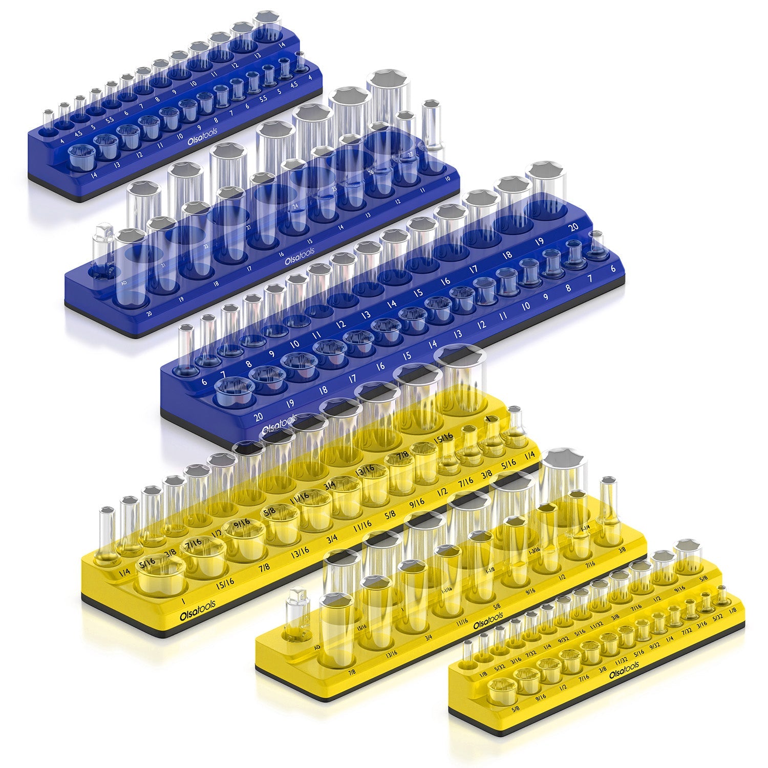 2-Row Magnetic Socket Holders