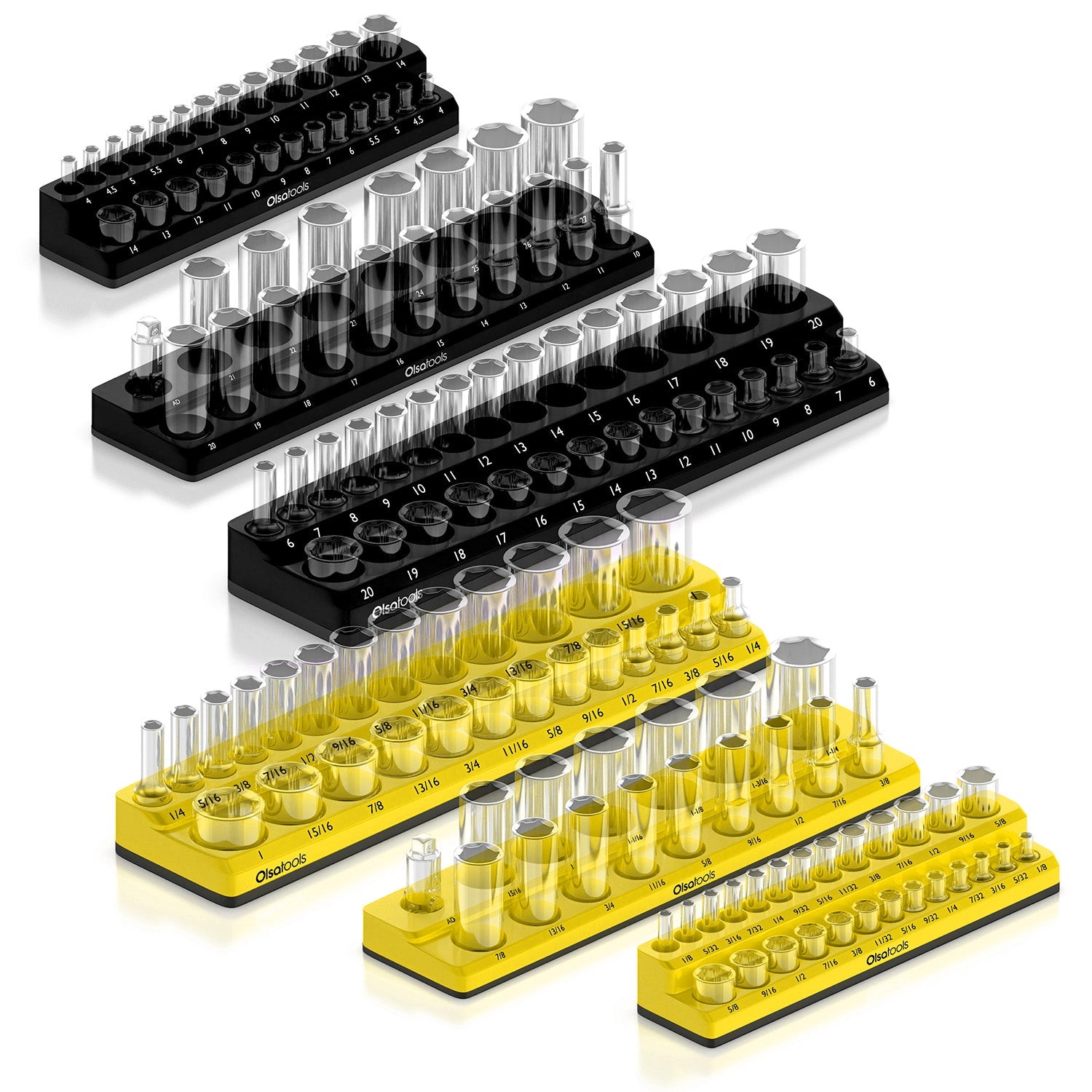 2-Row Magnetic Socket Holders
