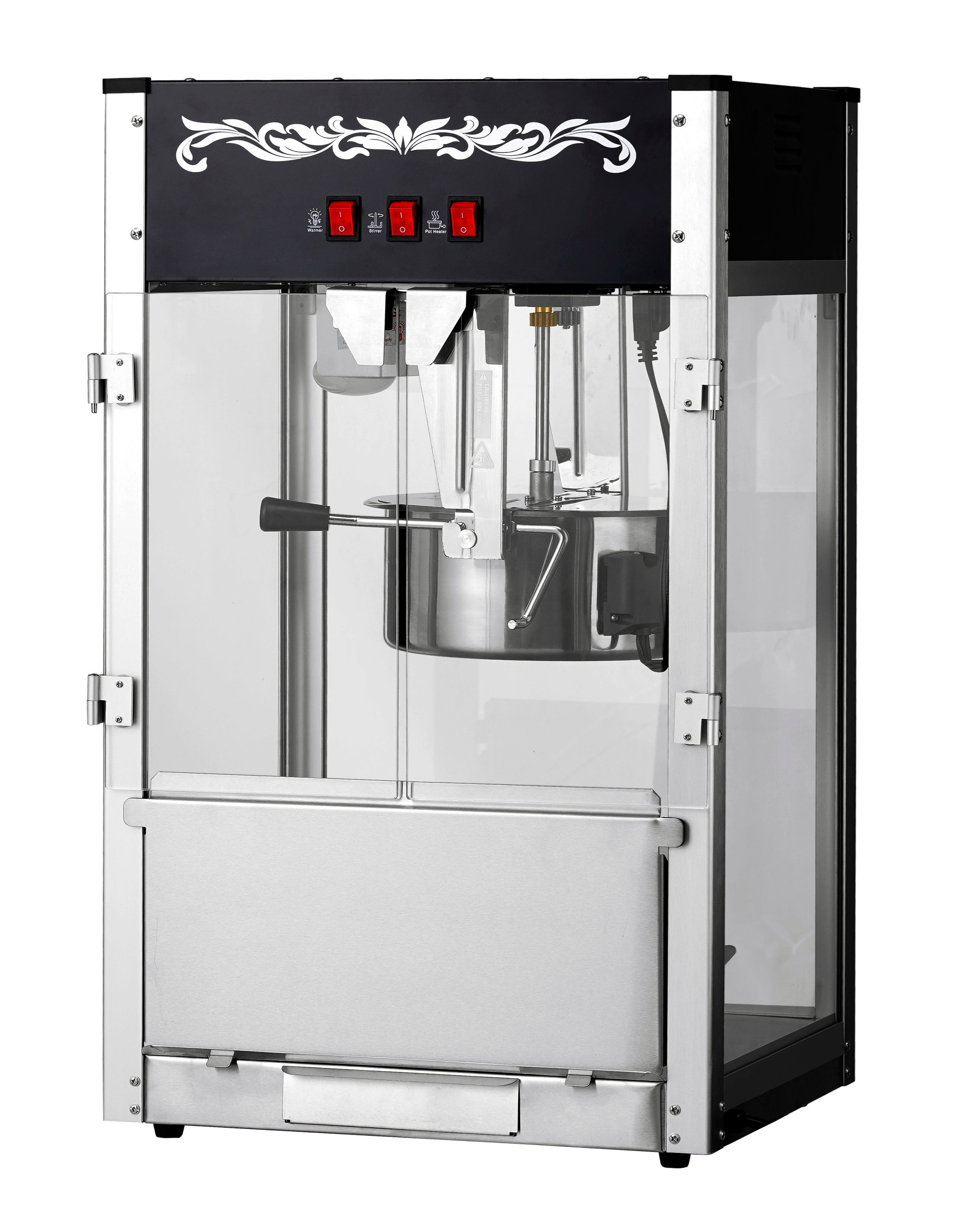 16oz Black Canadian Commercial Popcorn Machine