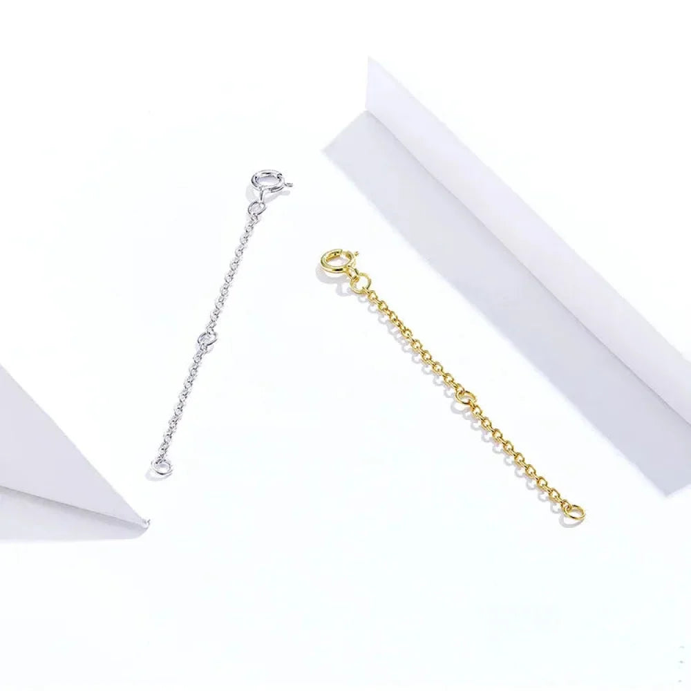 14K Gold Plated 925 Sterling Silver Necklace Extension Chains With Lobster Clasps For Diy Jewelry Making