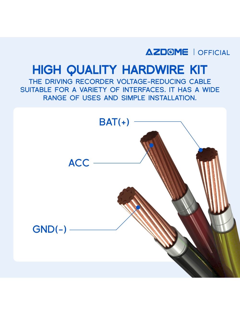AZDOME HM03R Hardwire KIT – PrimeWebm