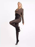 20D Crotchless High Waist Pantyhose Tights