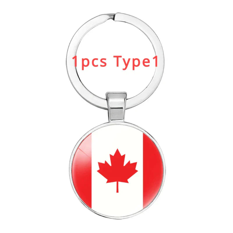 1/3/12PCS Canadian National Flag Keychains, Canada Souvenirs, Decorative Hanging Key Chain Flag Key Ring For Friends Family