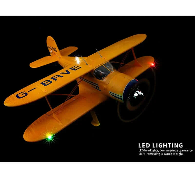 2024 WLtoys A300-Beech D17S EPP 4CH RC Biplane: LED, 3D/6G Gyro, Brushless