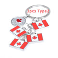 1/3/12PCS Canadian National Flag Keychains, Canada Souvenirs, Decorative Hanging Key Chain Flag Key Ring For Friends Family