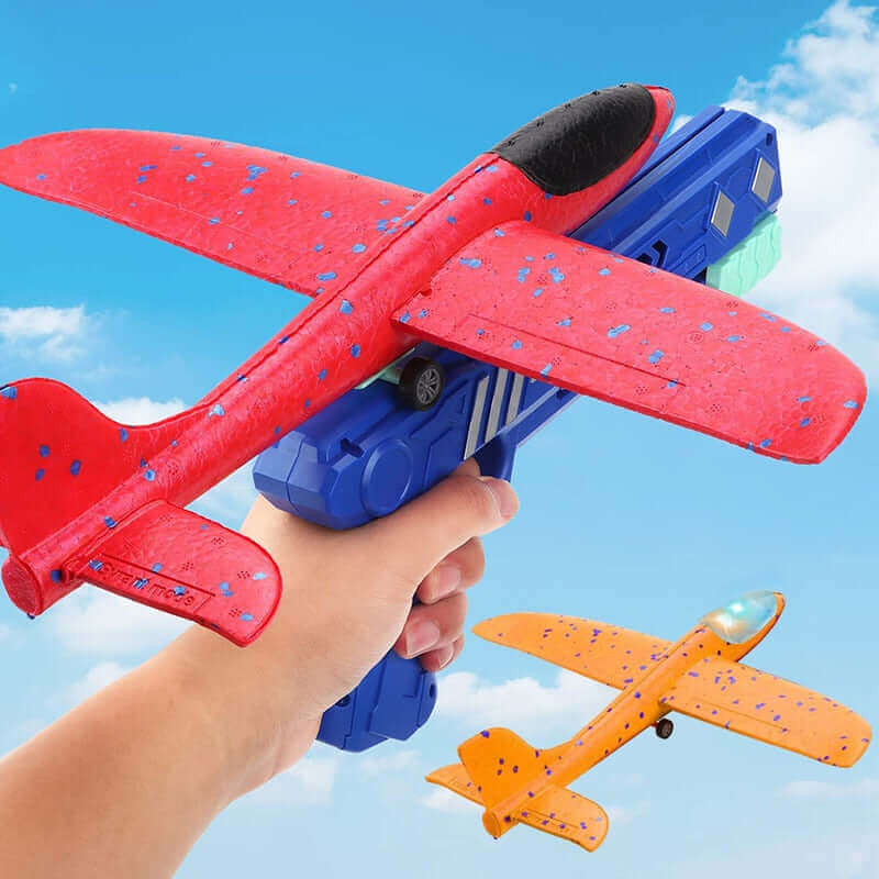 2024 Foam Plane Launcher Gun Toy - Outdoor Catapult Airplane for Kids