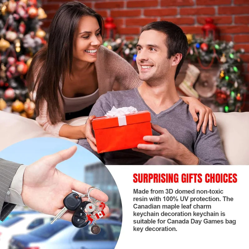 1/3/12PCS Canadian National Flag Keychains, Canada Souvenirs, Decorative Hanging Key Chain Flag Key Ring For Friends Family