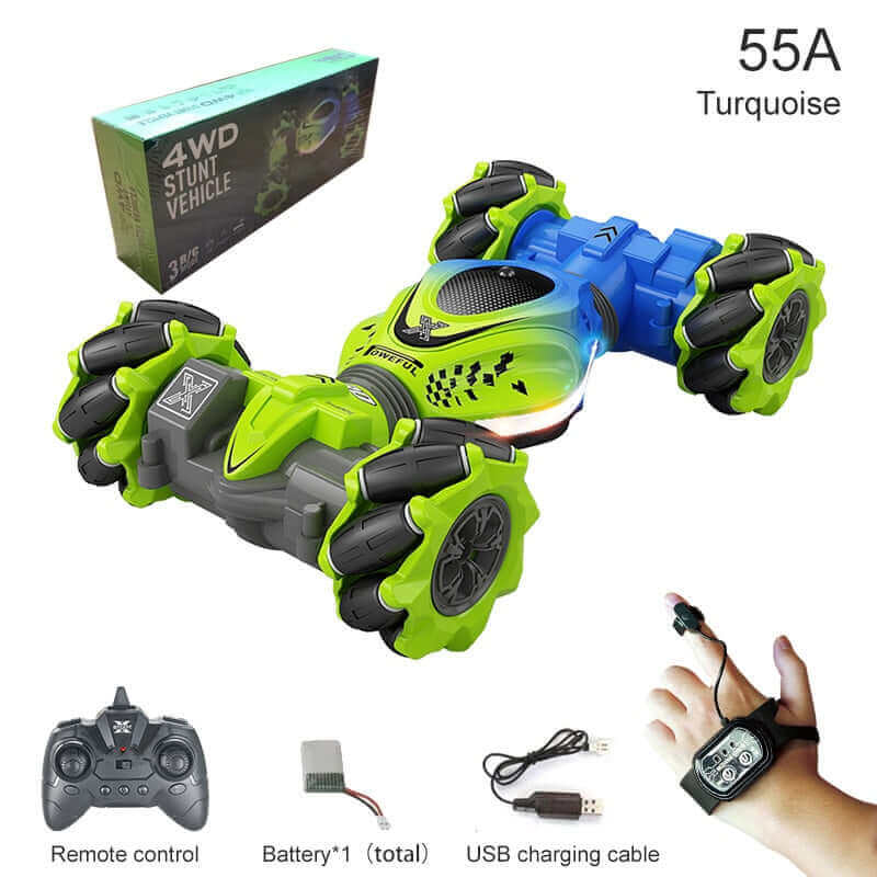 2024 New 4WD RC Stunt Car - Watch Gesture Control, 360° Rotation - Kids Toy Gift