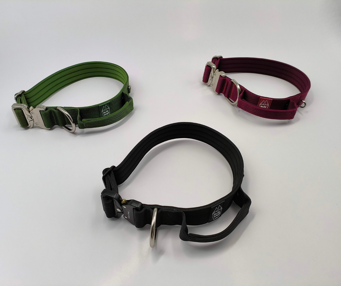 1.5" Tactical Collar with Handle - Cherry Wine