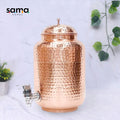 100% Pure Copper Full-Hammered Water Dispenser (Matka) 5000ML | Handcrafted Ayurvedic Copper | Sustainable, Leak-Proof & Healthy Hydration