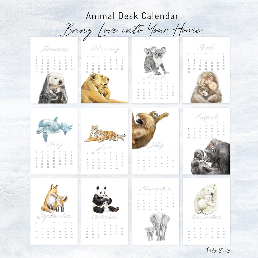2026 Desk Calendar: Baby & Mommy