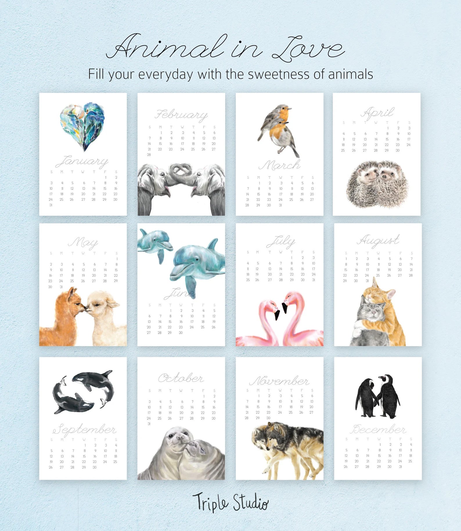 2026 Desk Calendar: Dear Love