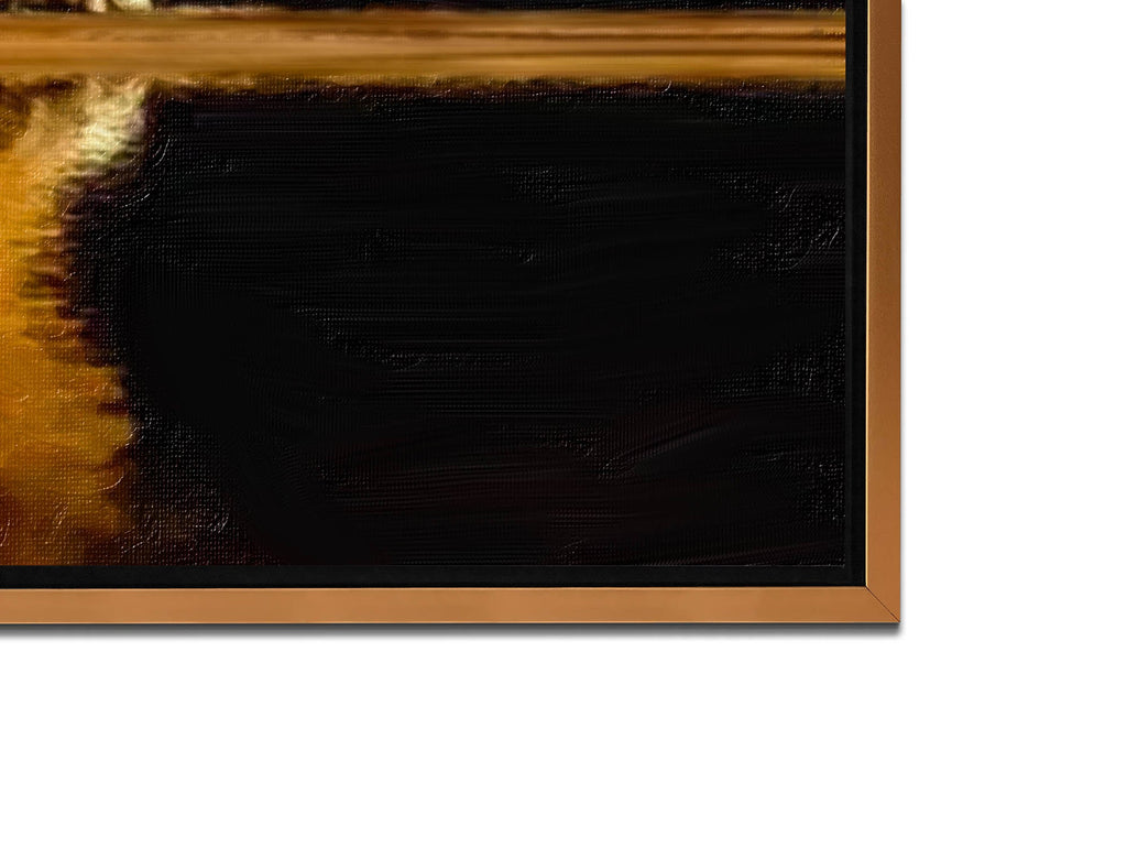 " Leo" - Wildlife Canvas Art - Gold Varnished-Wall Decor