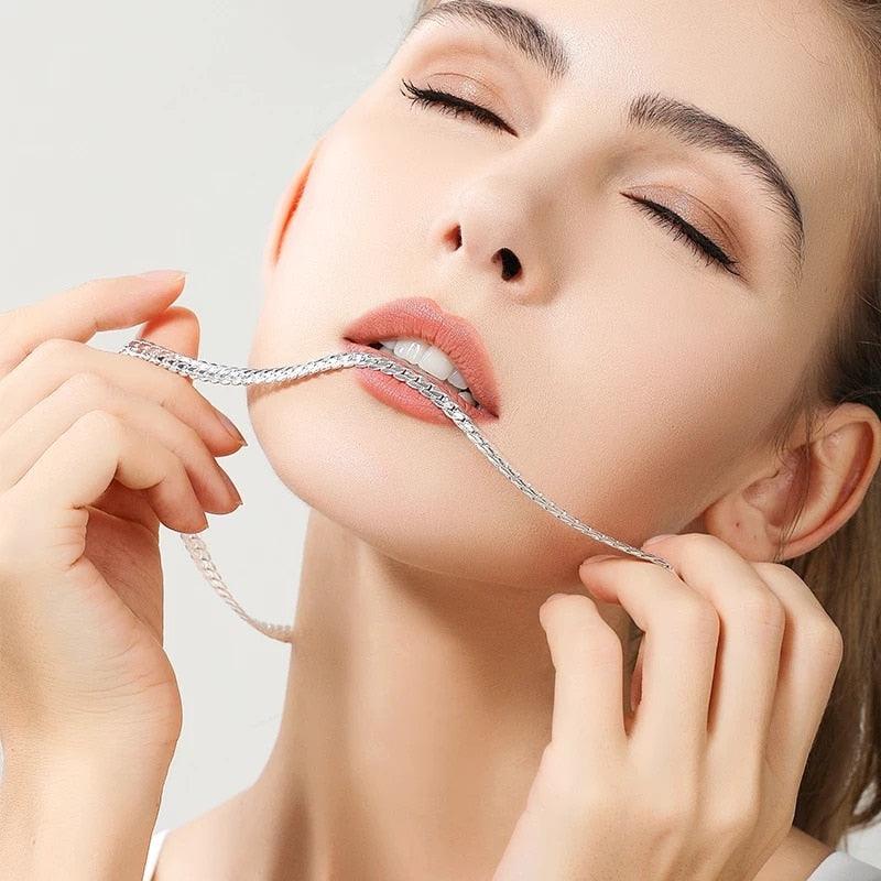 18k Gold Side Chain Necklaces