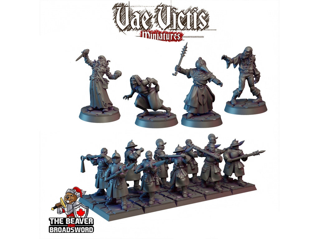14 Vampire Hunters Mini Set - Vae Victis | DnD | Pathfinder | Human | Fighter |  Monster | Dark | Gothic | Victorian 28mm 32mm Fantasy