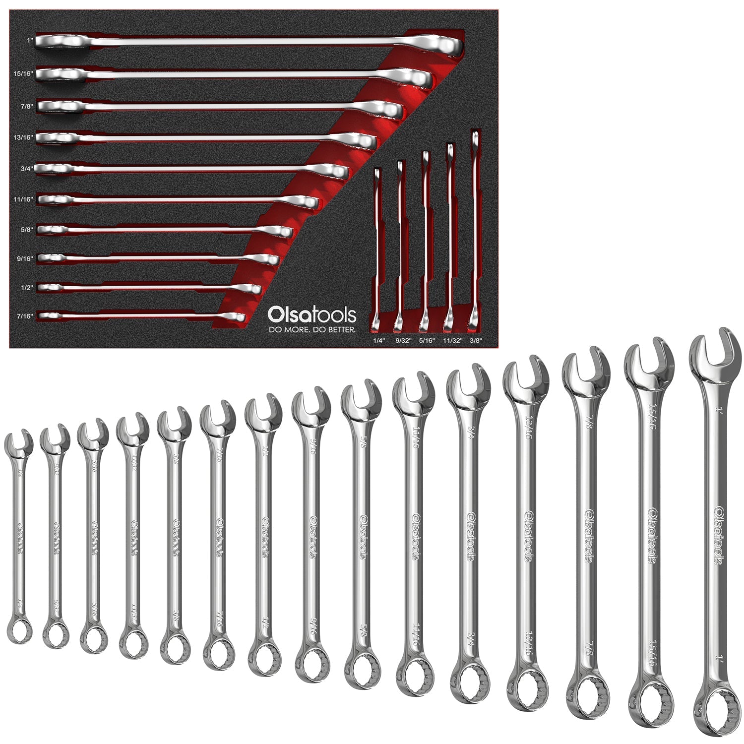 15 Pc Combination Wrench Set | 15-Degree Angle Offset