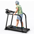 2.5 HP Walking Treadmill with Long Handrails for Seniors-Black