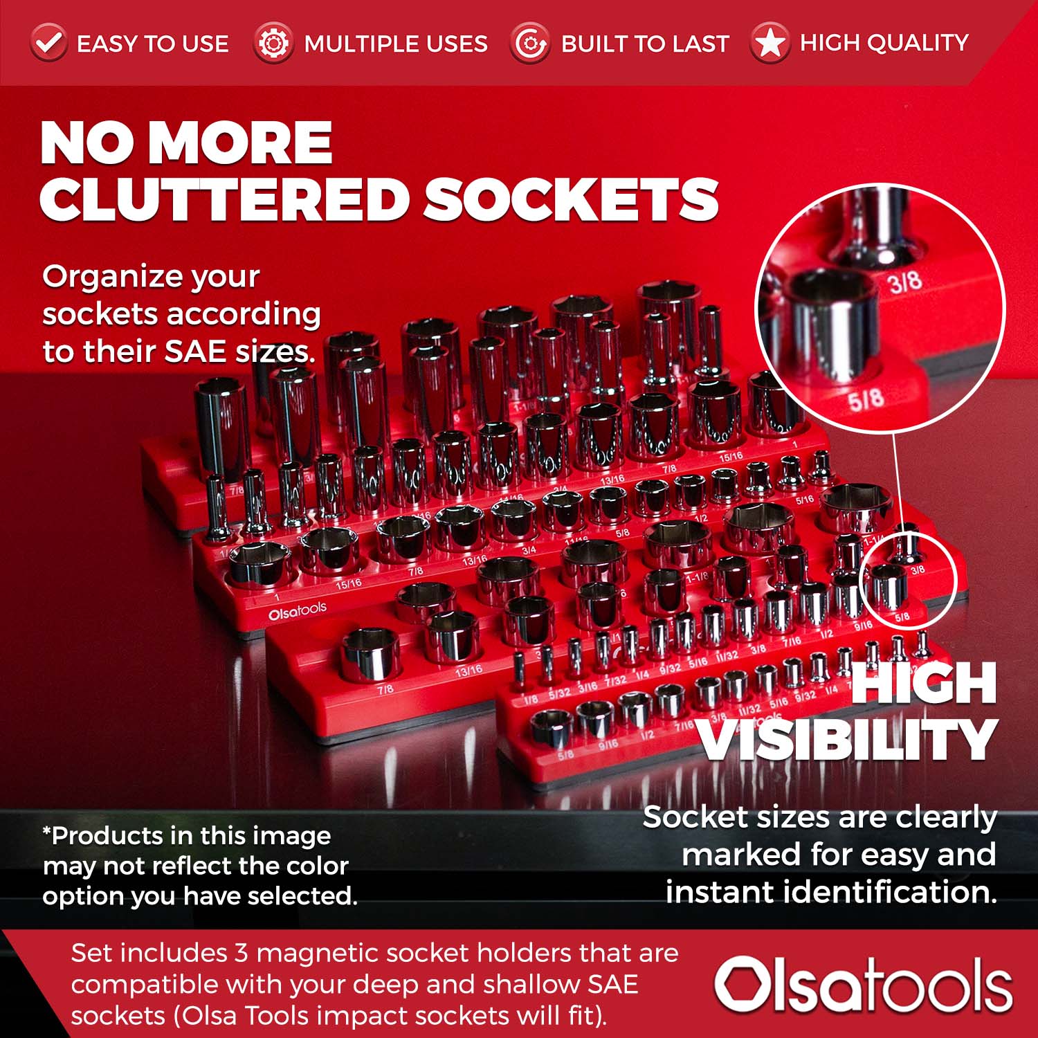 2-Row Magnetic Socket Holders