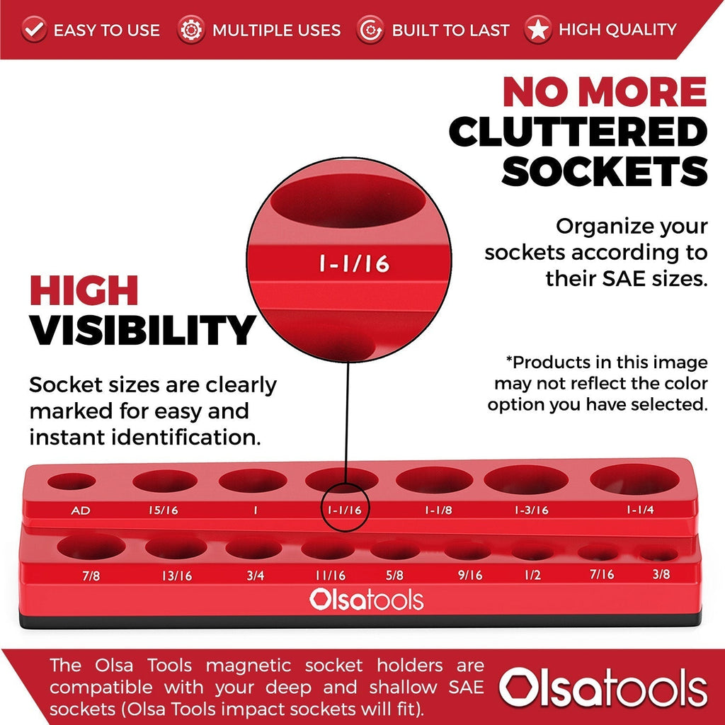 2-Row Magnetic Socket Holders