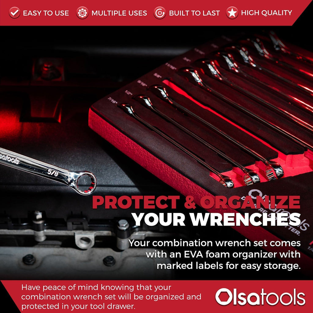 15 Pc Combination Wrench Set | 15-Degree Angle Offset