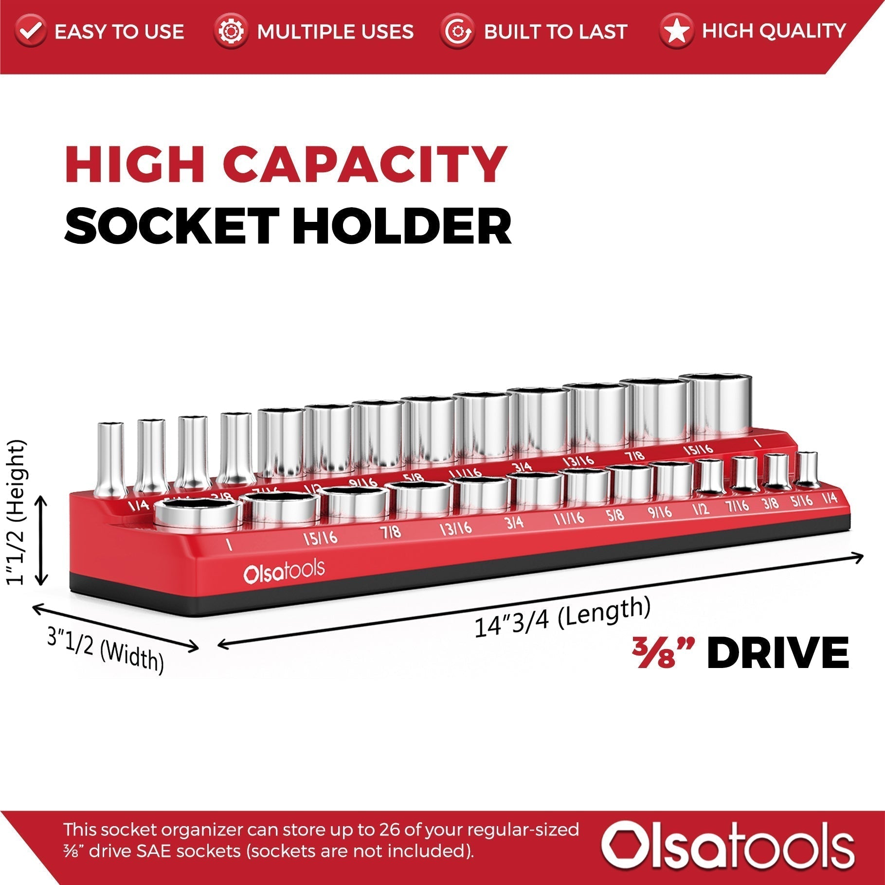 2-Row Magnetic Socket Holders