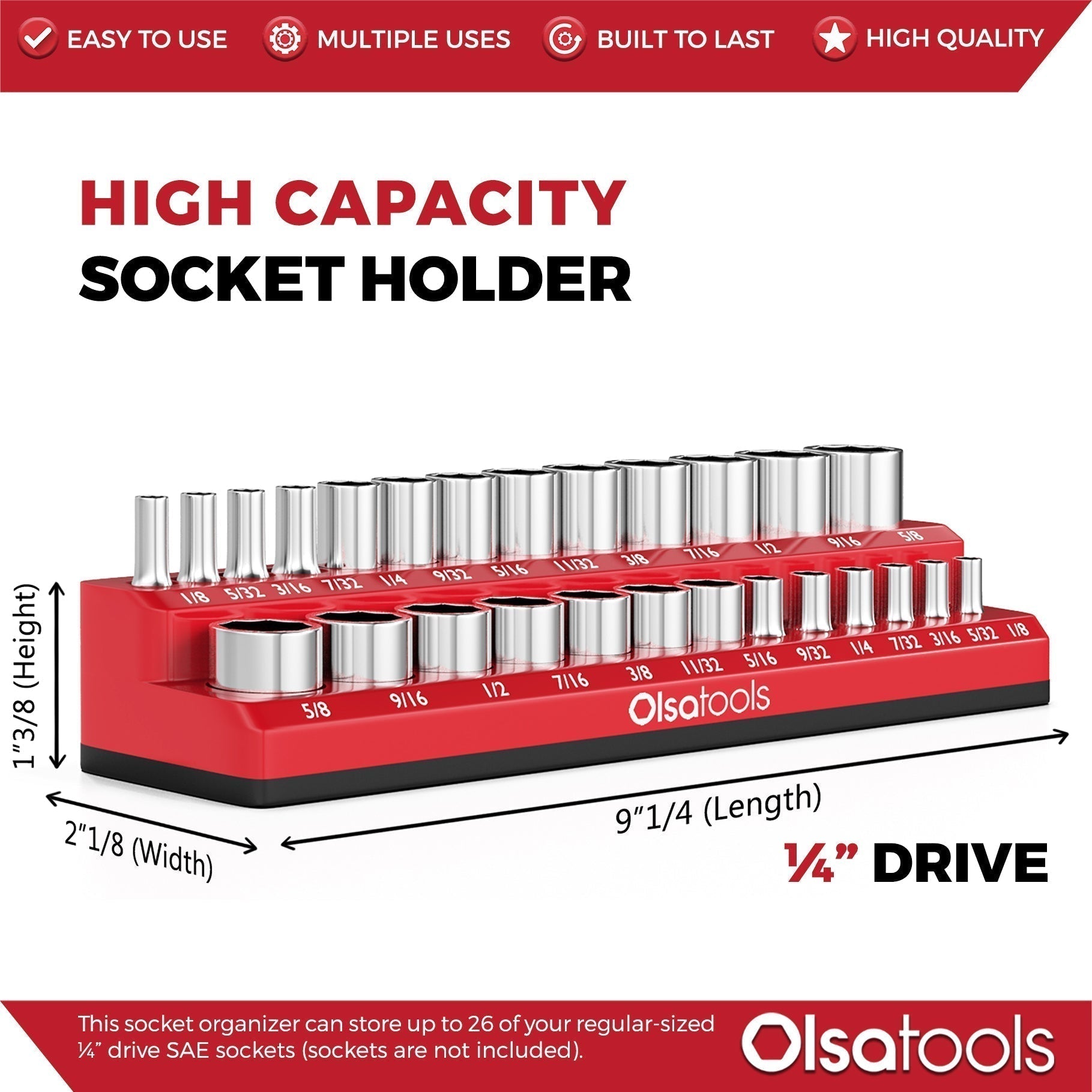 2-Row Magnetic Socket Holders