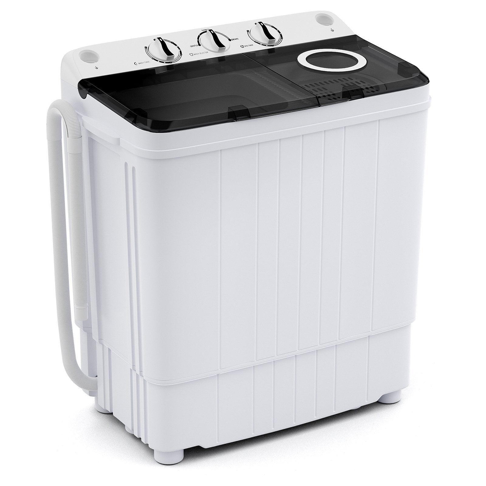 17.6 lbs Portable Washing Machine with Drain Pump-Blue