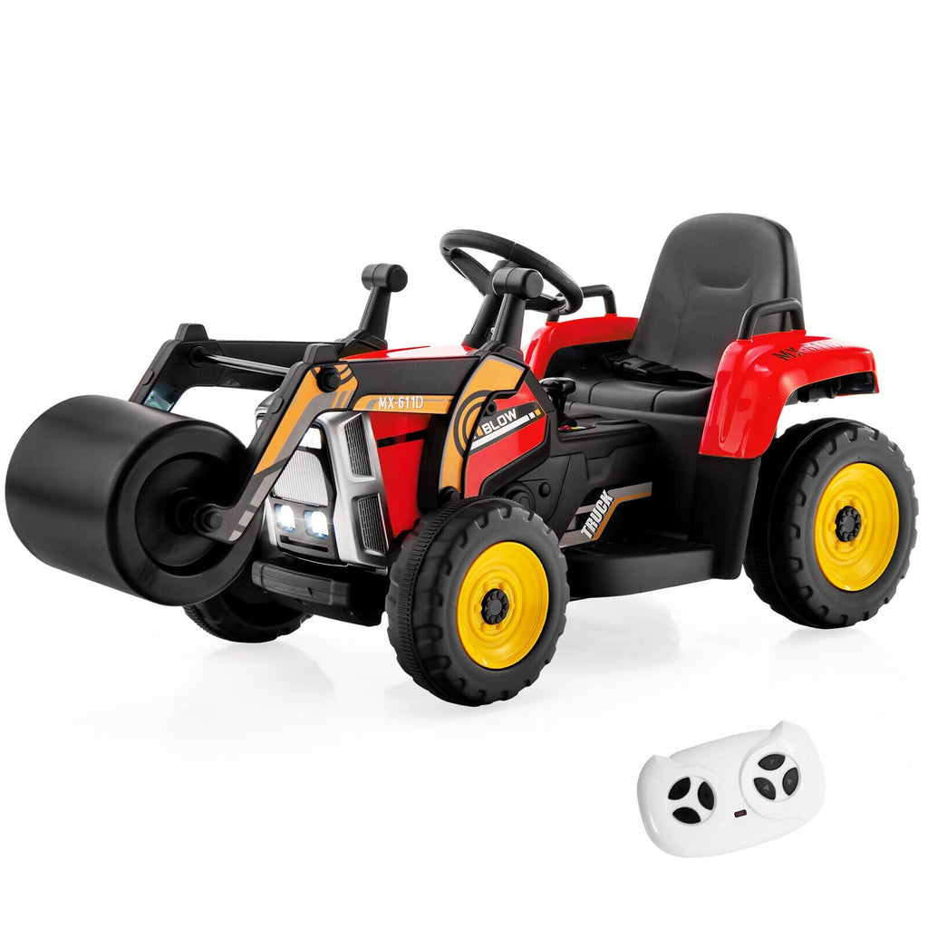 12V Kids Ride on Road Roller with 2.4G Remote Control-Blue