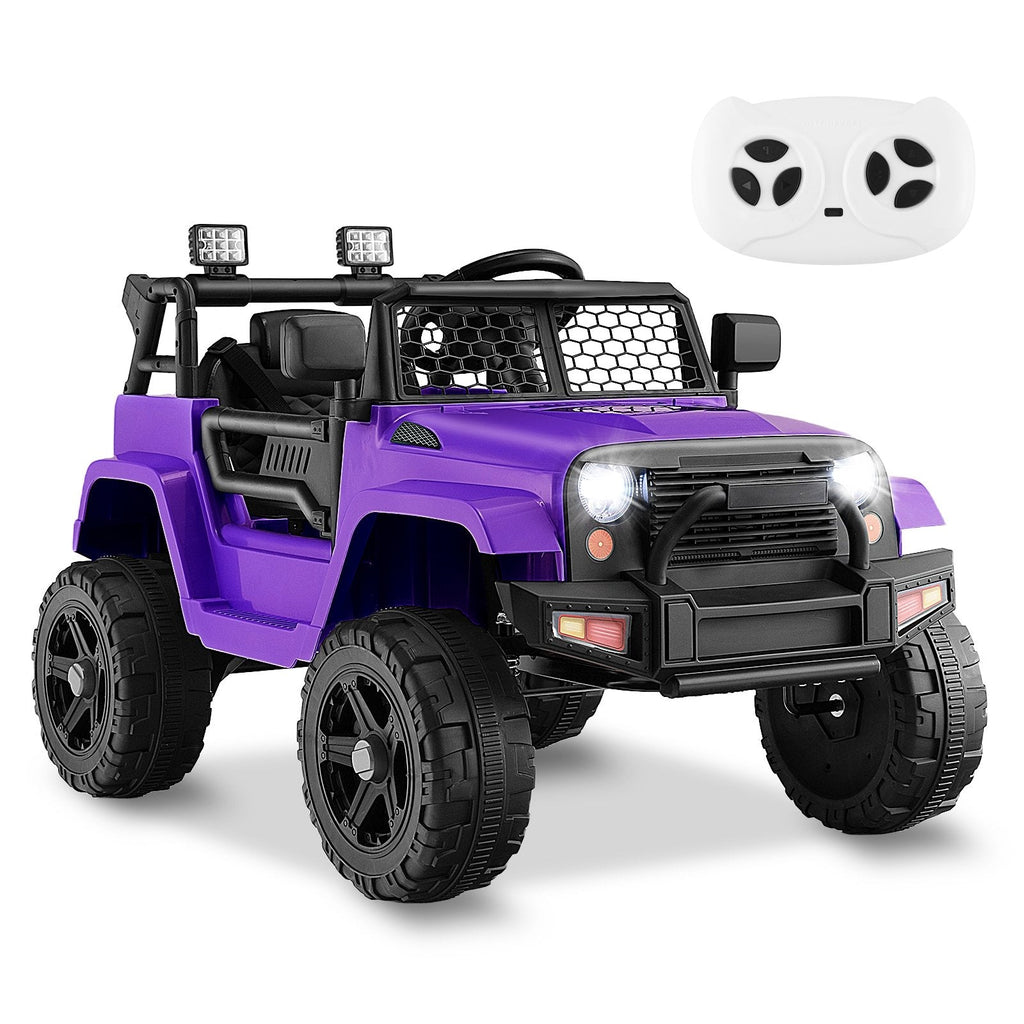 12V Kids Ride On Truck with Remote Control and Headlights-Black