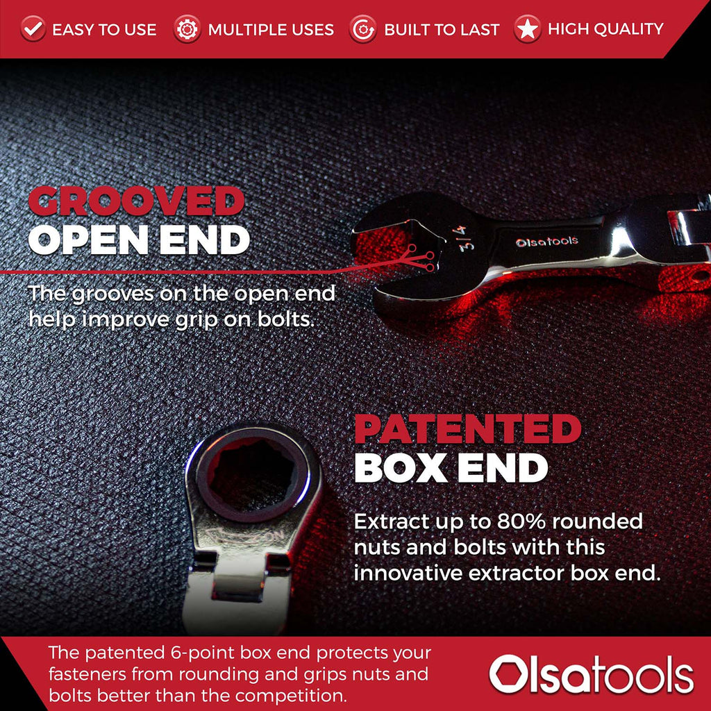 120 Tooth Stubby Ratcheting Wrench Set