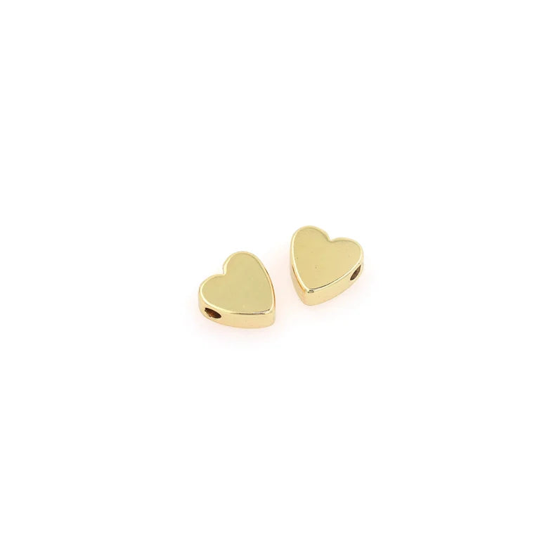 18k Yellow Gold Filled Heart Bead Addition
