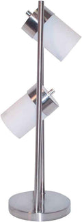 2 Light Adjustable table Lamp, white- Return