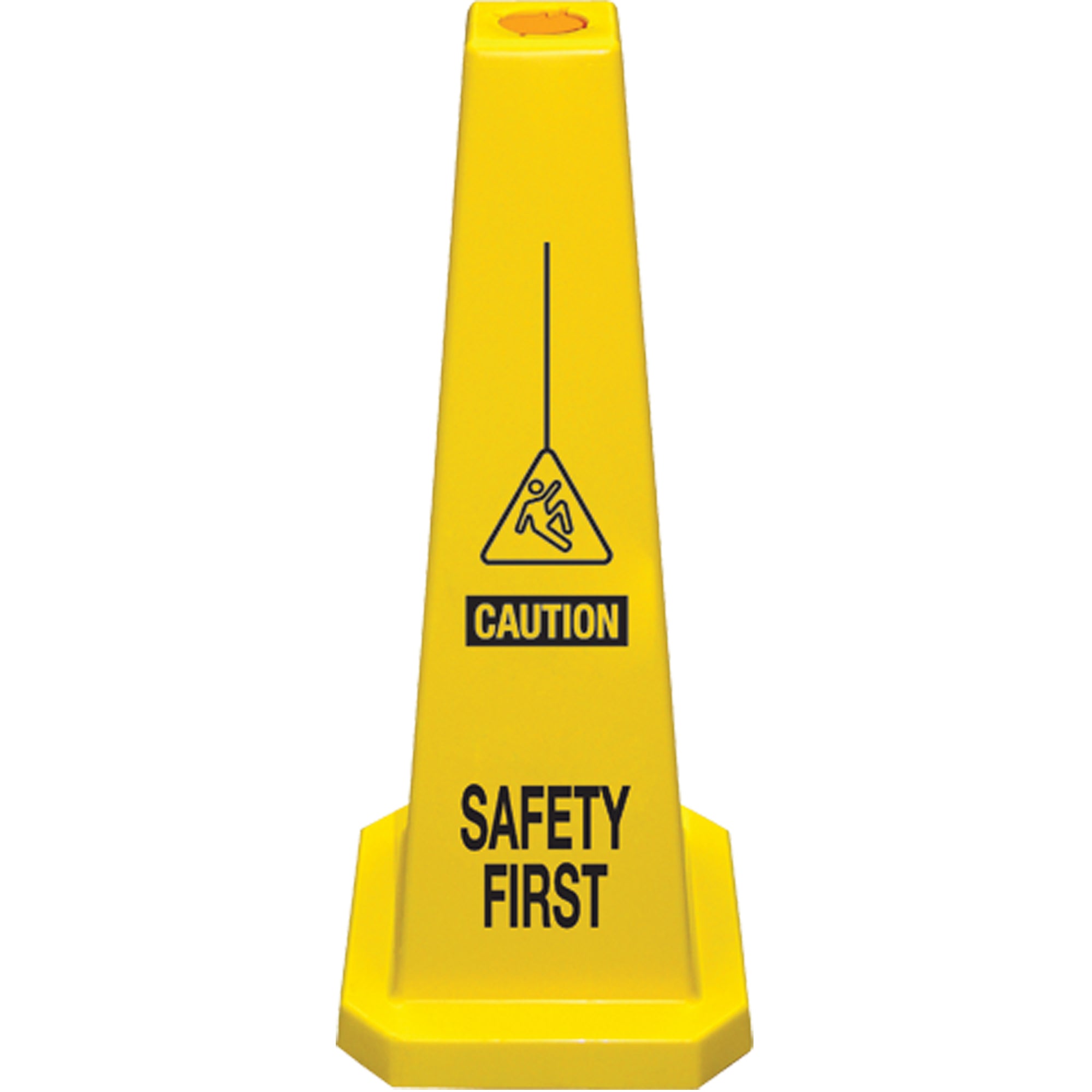"Safety First" Lamba Traffic Cones, English with Pictogram