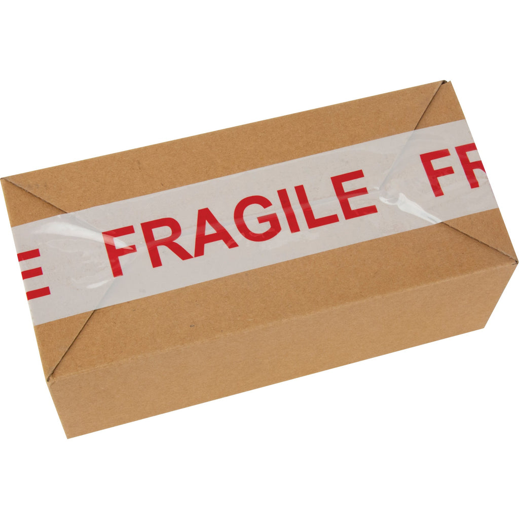 "Fragile" Box Sealing Tape, Hot Melt Adhesive, 2 mils, 48 mm (2") x 100 m (328')