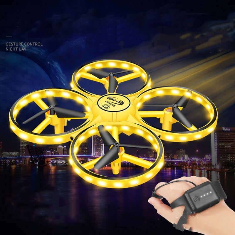 2024 New Mini Quadcopter Drone with Smart Watch & Gesture Control for Kids