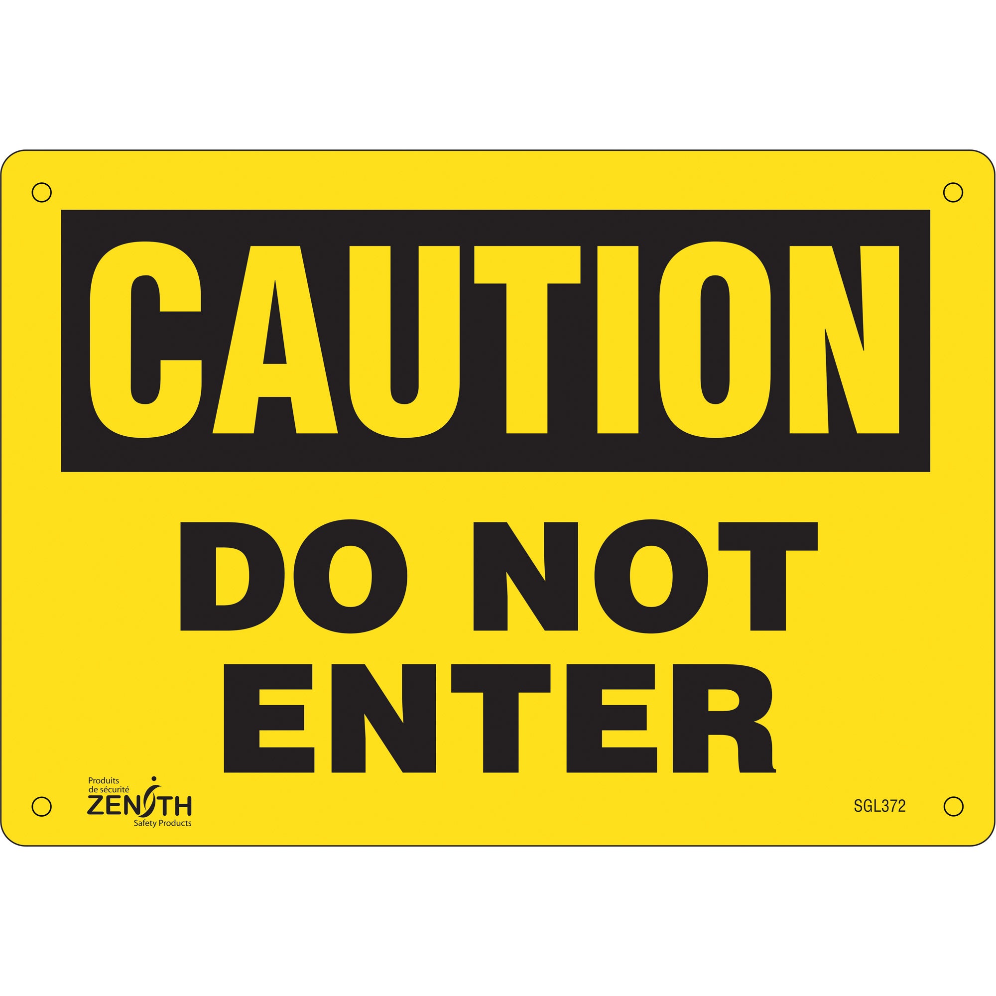 "Do Not Enter" Sign, 7" x 10", Plastic, English