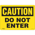 "Do Not Enter" Sign, 10" x 14", Plastic, English