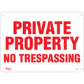 "Private Property" Sign, 10" x 14", Aluminum, English