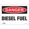 "Diesel Fuel" Sign, 7" x 10", Vinyl, English