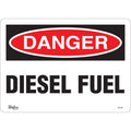 "Diesel Fuel" Sign, 10" x 14", Vinyl, English