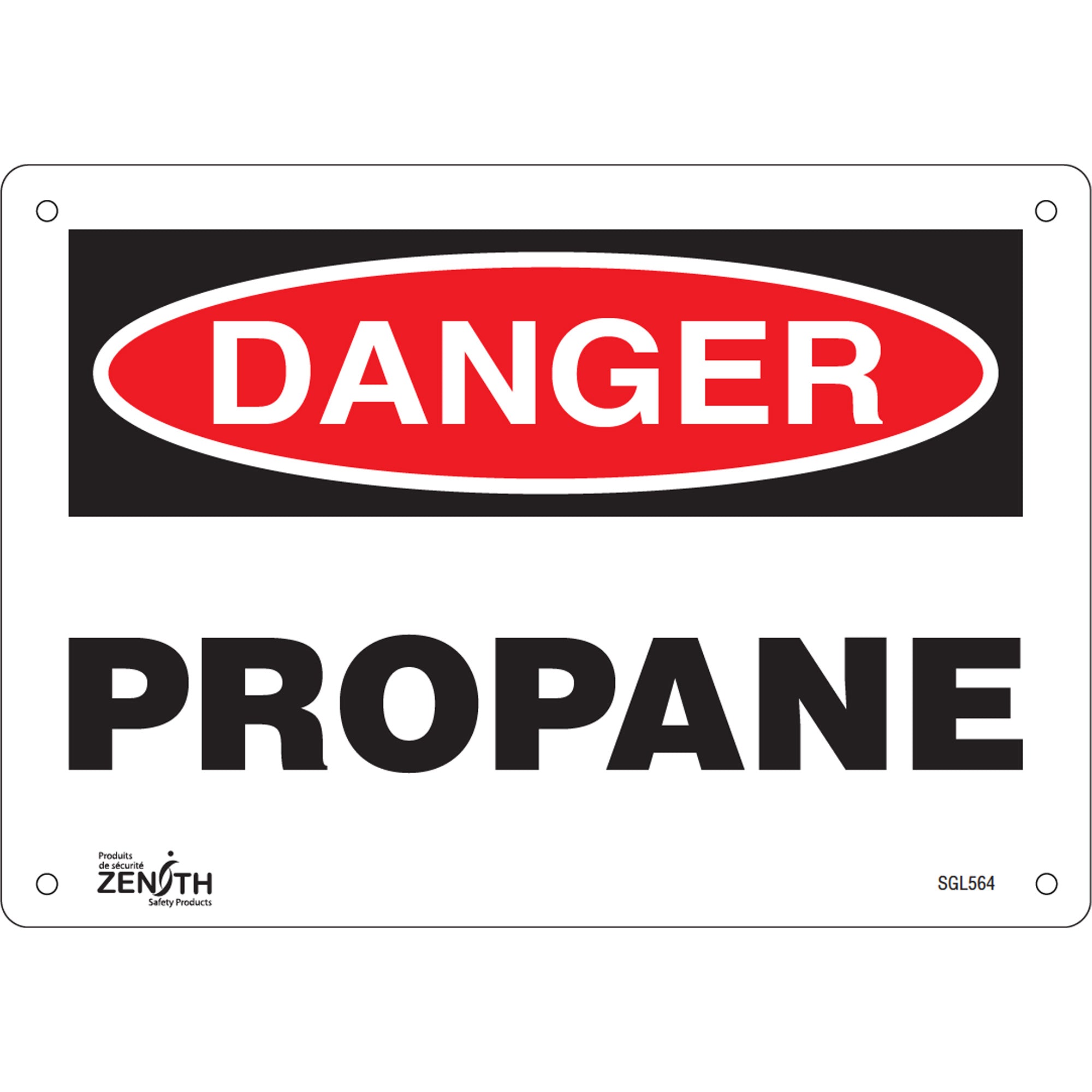 "Propane" Sign, 7" x 10", Plastic, English