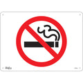 "No Smoking" Sign, 10" x 14", Plastic, Pictogram