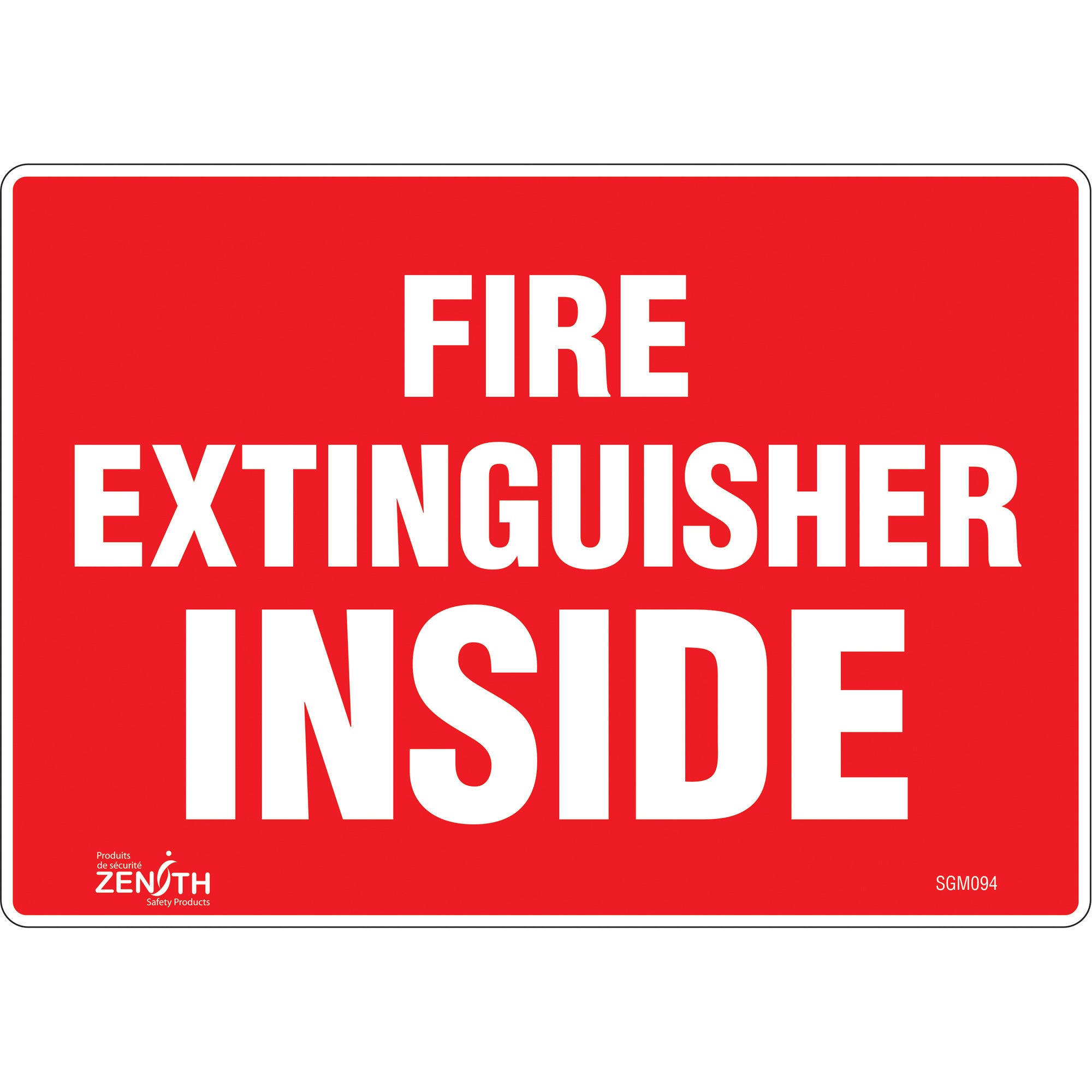 "Fire Extinguisher Inside" Sign