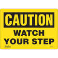 "Watch Your Step" Sign, 7" x 10", Vinyl, English