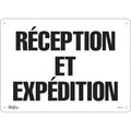 "Réception et Expédition" Sign, 10" x 14", Aluminum, French
