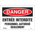 "Personnel Autorisé Seulement" Sign, 7" x 10", Vinyl, French