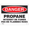 "Propane - Interdit De Fumer" Sign, 10" x 14", Aluminum, French