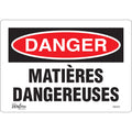 "Matières Dangereuses" Sign, 7" x 10", Vinyl, French