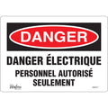 "Personnel Autorisé Seulement" Sign, 7" x 10", Vinyl, French